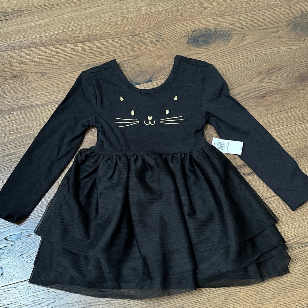 Old Navy Black Cat Face Kids Dress